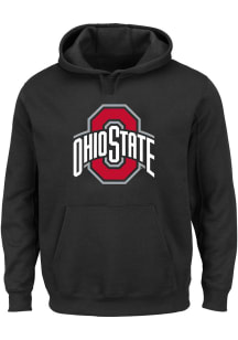 Mens Black Ohio State Buckeyes Primary Logo Big and Tall Hooded Sweatshirt