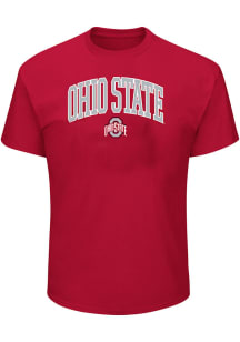 Ohio State Buckeyes Mens Red Arch Mascot Big and Tall T-Shirt