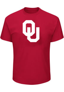 Oklahoma Sooners Mens Crimson Primary Logo Big and Tall T-Shirt