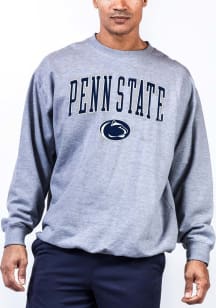 Penn State Nittany Lions Mens Grey Arch Mascot Big and Tall Crew Sweatshirt