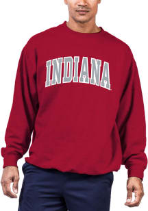 Indiana Hoosiers Mens Red Arch Twill Big and Tall Crew Sweatshirt