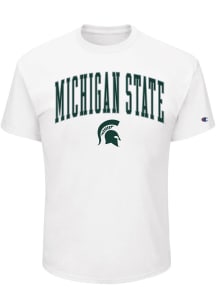 Michigan State Spartans Mens White Arch Mascot Big and Tall T-Shirt