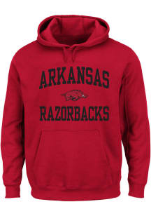 Arkansas Razorbacks Mens Crimson Team Fleece Big and Tall Hooded Sweatshirt