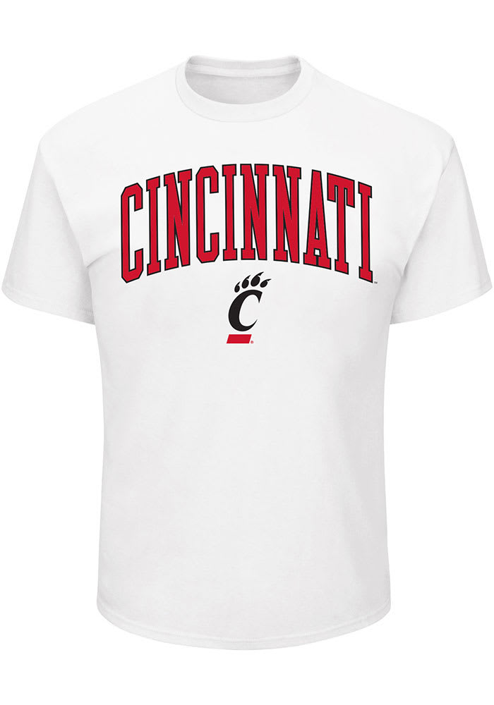 Cincinnati Bearcats Mens White Arch Mascot Big and Tall T-Shirt
