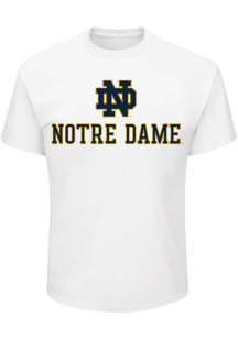 Notre Dame Fighting Irish Mens White Name Drop Big and Tall T-Shirt