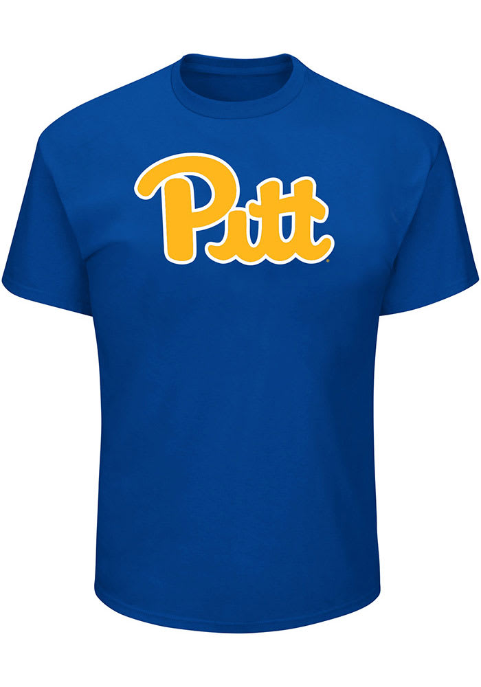 Pitt Panthers Mens Blue Big Logo Big and Tall T-Shirt