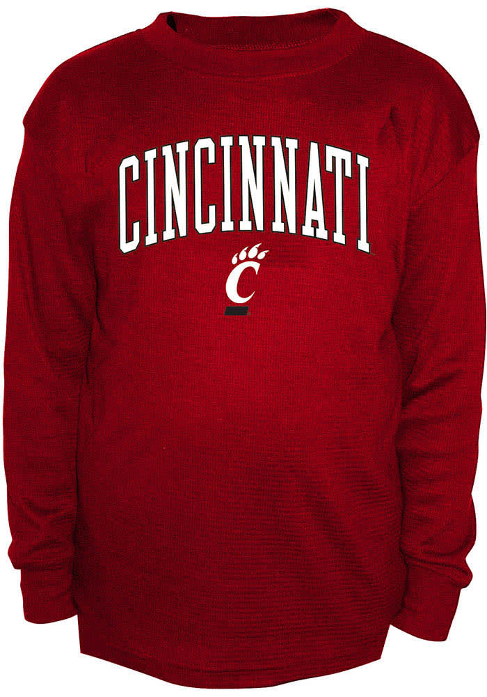 Men's Champion Red Cincinnati Bearcats Football Jersey Long Sleeve T-Shirt