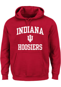 Indiana Hoosiers Mens Crimson Team Fleece Big and Tall Hooded Sweatshirt