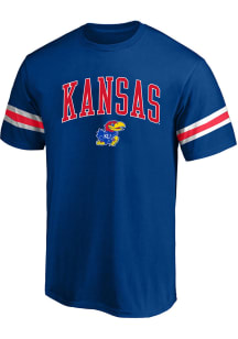 Kansas Jayhawks Mens Blue Arm Piece Knit Big and Tall T-Shirt