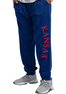 Kansas Jayhawks Mens Blue Poly Fleece Jogger Big and Tall Sweatpants