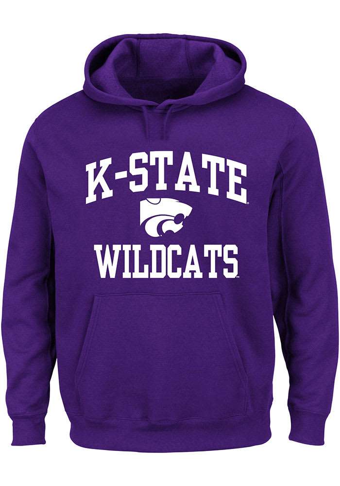 K-State Wildcats Mens Purple Team Fleece Big and Tall Hooded Sweatshirt