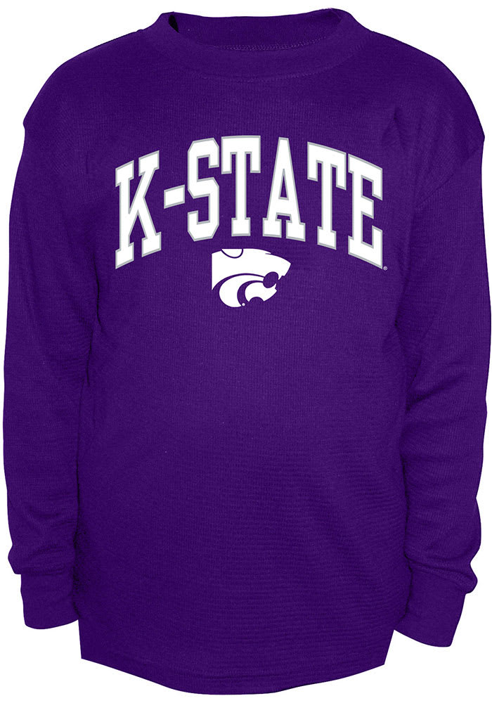K-State Wildcats Mens Purple Thermal Big and Tall Long Sleeve T-Shirt