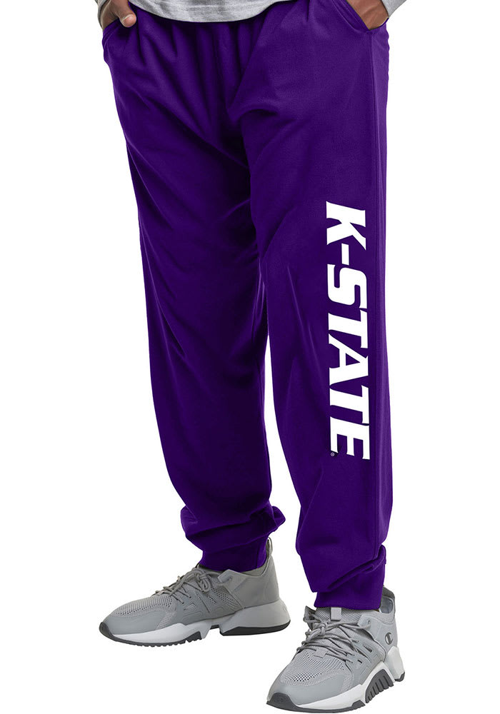 K-State Wildcats Mens Purple Poly Fleece Jogger Big and Tall Sweatpants