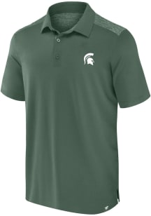 Michigan State Spartans Mens Green Contrast Big and Tall Polos Shirt