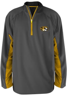 Missouri Tigers Mens Charcoal Side Panel Big and Tall 1/4 Zip Pullover