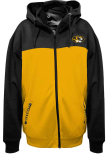 Missouri Tigers Mens Black Fleece Contrast Big and Tall Zip Sweatshirt
