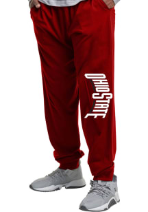 Ohio State Buckeyes Mens Red Poly Fleece Jogger Big and Tall Sweatpants