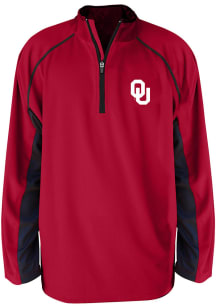 Oklahoma Sooners Mens Cardinal Side Panel Big and Tall 1/4 Zip Pullover