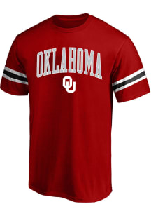 Oklahoma Sooners Mens Cardinal Arm Piece Knit Big and Tall T-Shirt