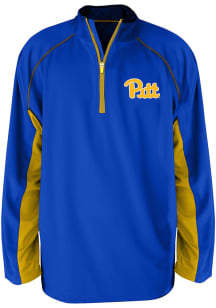 Pitt Panthers Mens Blue Side Panel Big and Tall 1/4 Zip Pullover
