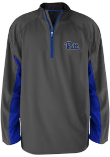 Pitt Panthers Mens Charcoal Side Panel Big and Tall 1/4 Zip Pullover