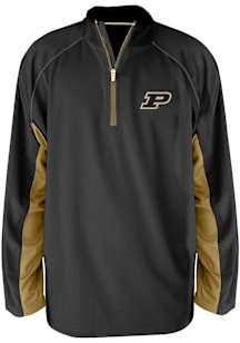 Purdue Boilermakers Mens Black Side Panel Big and Tall Qtr Zip