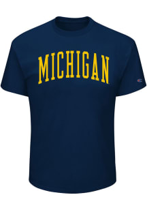 Michigan Wolverines Mens Navy Blue Arch Name Big and Tall T-Shirt