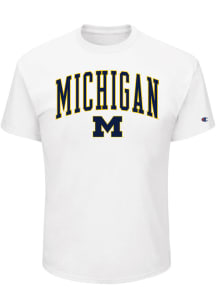 Michigan Wolverines Mens White Arch Mascot Big and Tall T-Shirt