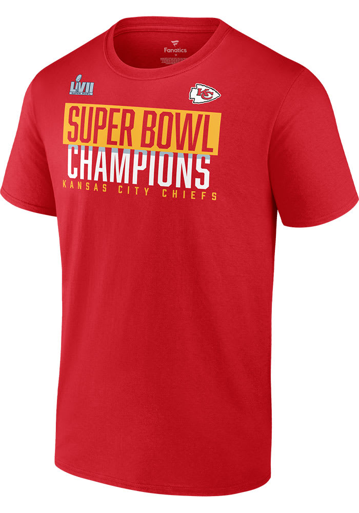 Kansas City Chiefs Nike Cotton Super Bowl 2022 Champs Trophy T-Shirt - Mens