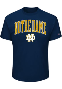 Notre Dame Fighting Irish Mens Navy Blue Arch Mascot Big and Tall T-Shirt