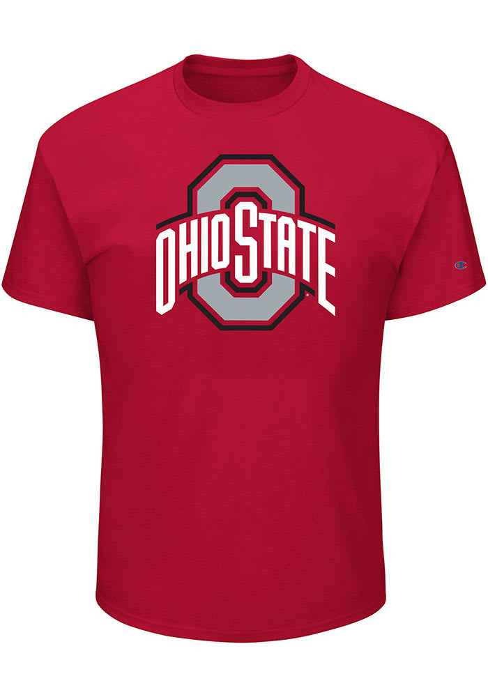 Ohio State Buckeyes Mens Red Primary Logo Big and Tall T-Shirt