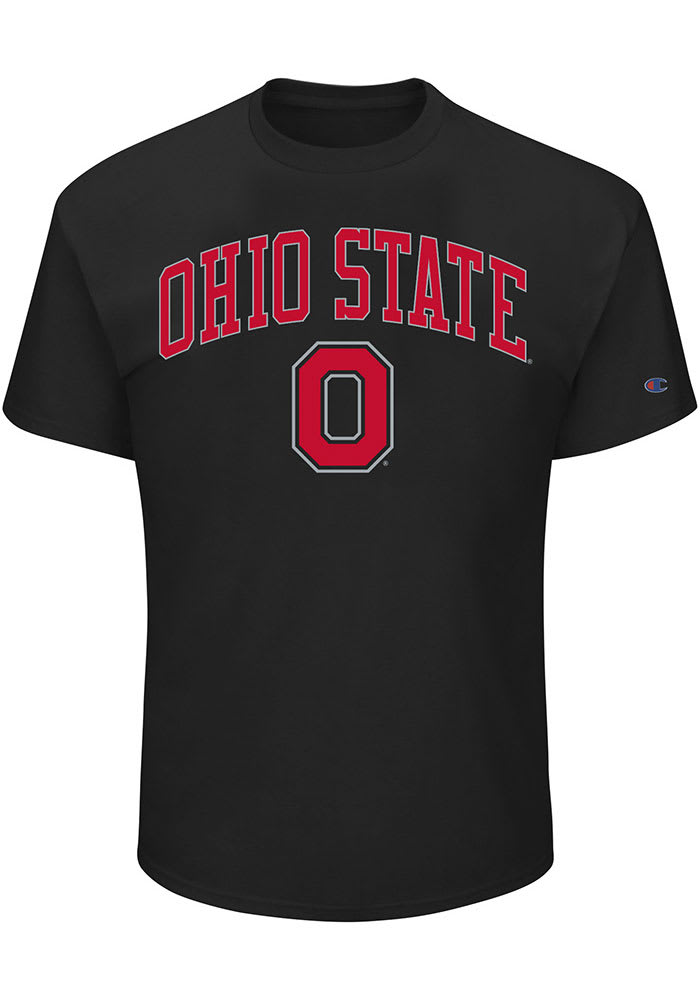 Ohio State Buckeyes Mens Black Arch Mascot Big and Tall T-Shirt