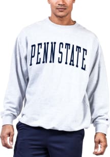Penn State Nittany Lions Mens White Reverse Weave Arch Name Big and Tall Crew Sweatshirt
