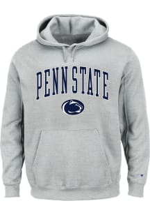 Penn State Nittany Lions Mens Grey Arch Mascot Big and Tall Hooded Sweatshirt