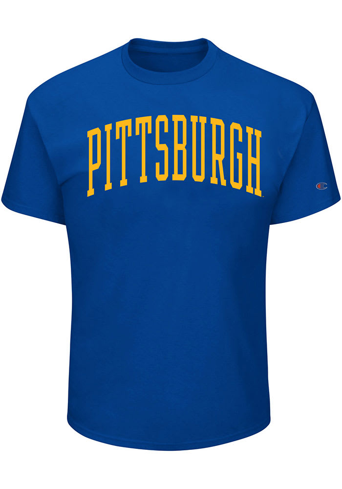 Pitt Panthers Mens Blue Arch Name Big and Tall T-Shirt