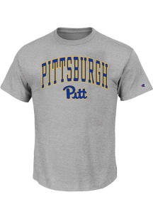 Pitt Panthers Arch Mascot Big and Tall T-Shirt - Grey