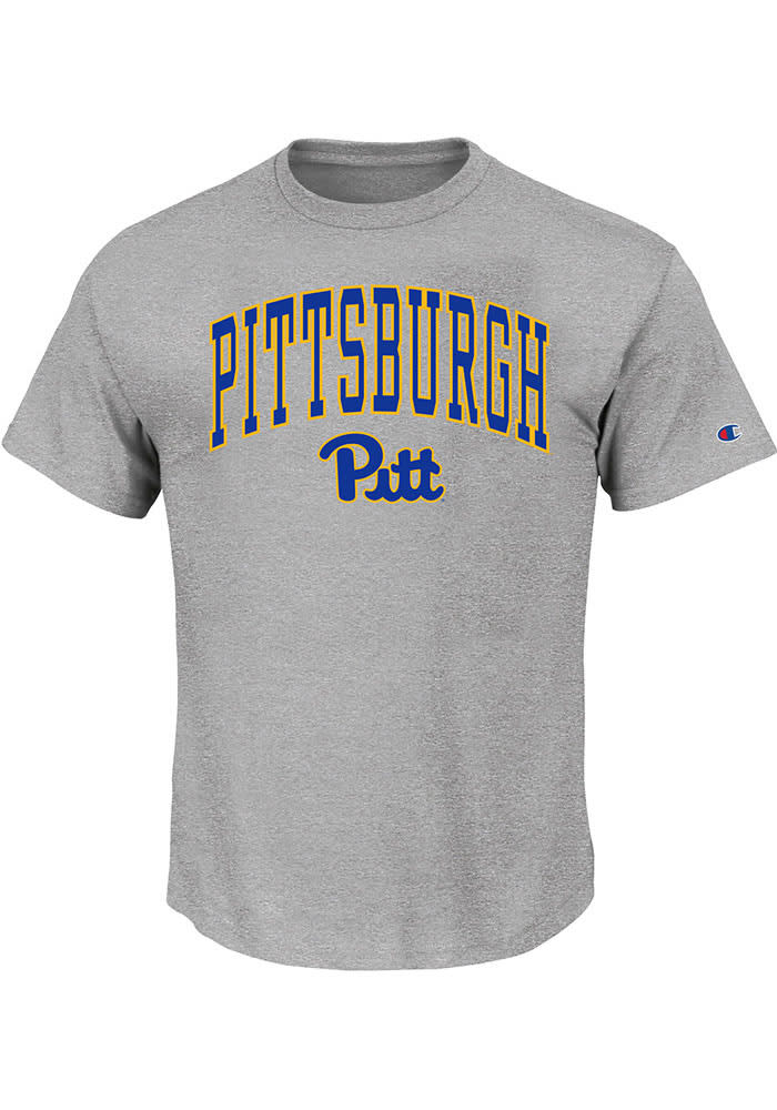Pitt Panthers Mens Grey Arch Mascot Big and Tall T-Shirt