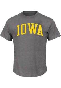 Iowa Hawkeyes Mens Charcoal Arch Name Big and Tall T-Shirt