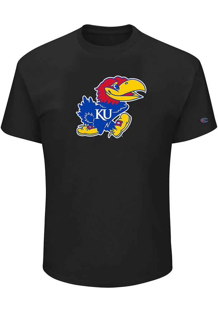 Kansas Jayhawks Mens Black Primary Logo Big and Tall T-Shirt