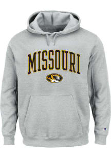 Missouri Tigers Mens Grey Arch Mascot Big and Tall Hooded Sweatshirt
