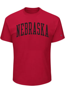 Nebraska Cornhuskers Mens Red Arch Name Big and Tall T-Shirt