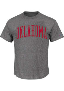 Oklahoma Sooners Mens Charcoal Arch Name Big and Tall T-Shirt