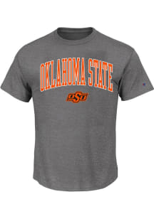 Oklahoma State Cowboys Mens Charcoal Arch Mascot Big and Tall T-Shirt