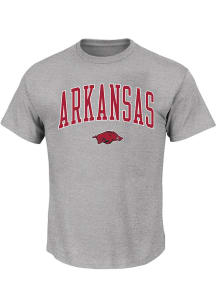 Arkansas Razorbacks Mens Grey Arch Big and Tall T-Shirt