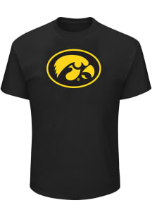 Iowa Hawkeyes Mens Black Primary Logo Big and Tall T-Shirt