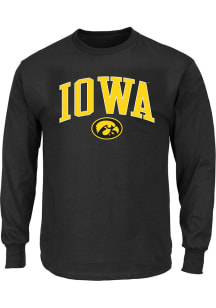 Iowa Hawkeyes Mens Black Arch Big and Tall Long Sleeve T-Shirt