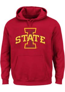 Iowa State Cyclones Mens Cardinal Primary Logo Big and Tall Hooded Sweatshirt