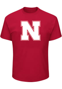 Nebraska Cornhuskers Mens Red Primary Logo Big and Tall T-Shirt