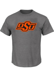Oklahoma State Cowboys Mens Charcoal Primary Logo Big and Tall T-Shirt