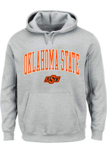 Oklahoma State Cowboys Mens Grey Arch Big and Tall Hooded Sweatshirt